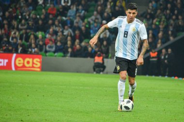 Krasnodar, Rusya - 14 Kasım 2017: Enzo Perez bir FRIEN sırasında