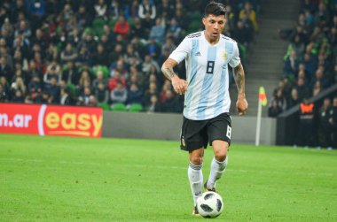 Krasnodar, Rusya - 14 Kasım 2017: Enzo Perez bir FRIEN sırasında