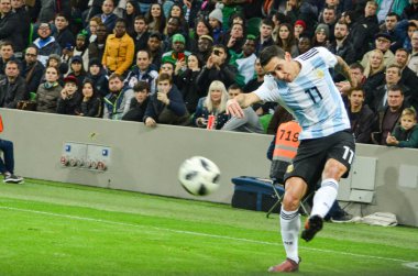 Krasnodar, Rusya - 14 Kasım 2017: Angel Di Maria sırasında bir f