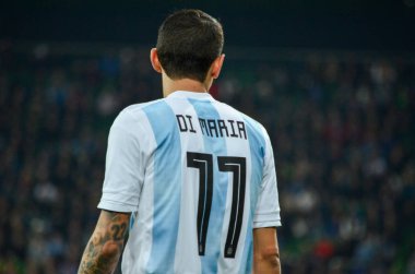 Krasnodar, Rusya - 14 Kasım 2017: Angel Di Maria sırasında bir f