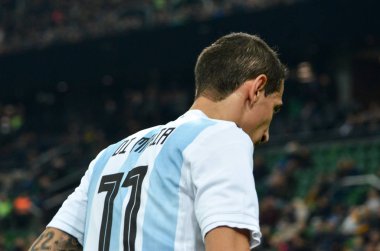 Krasnodar, Rusya - 14 Kasım 2017: Angel Di Maria sırasında bir f