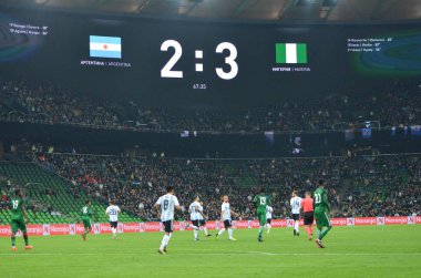 Krasnodar, Rusya - 14 Kasım 2017: Futbolcu sırasında bir 