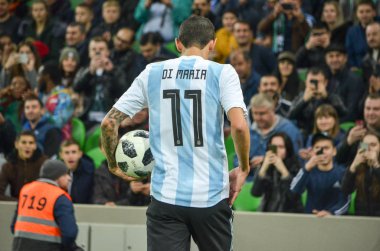 Krasnodar, Rusya - 14 Kasım 2017: Angel Di Maria sırasında bir f