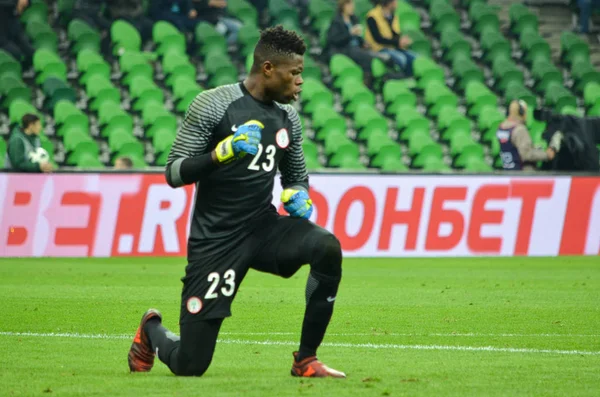 Krasnodar, Rusya - 14 Kasım 2017: Mutlu Francis Uzoho durin