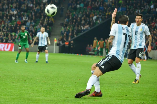 Krasnodar, Rusya - 14 Kasım 2017: Angel Di Maria sırasında bir f