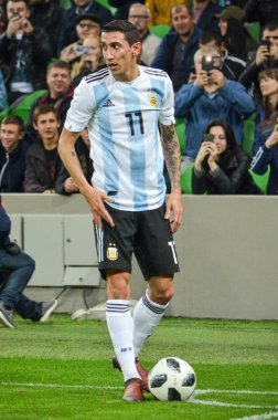 Krasnodar, Rusya - 14 Kasım 2017: Angel Di Maria sırasında bir f