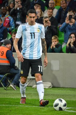 Krasnodar, Rusya - 14 Kasım 2017: Angel Di Maria sırasında bir f