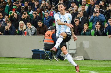 Krasnodar, Rusya - 14 Kasım 2017: Angel Di Maria sırasında bir f