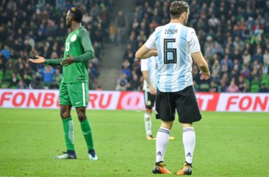 Krasnodar, Rusya - 14 Kasım 2017: Emiliano Insua sırasında bir f