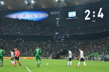 Krasnodar, Rusya - 14 Kasım 2017: Futbolcu sırasında bir 