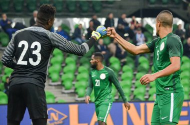 Krasnodar, Rusya - 14 Kasım 2017: Francis Uzoho (L), Willia