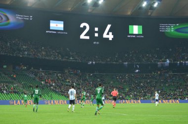 Krasnodar, Rusya - 14 Kasım 2017: Futbolcu sırasında bir 