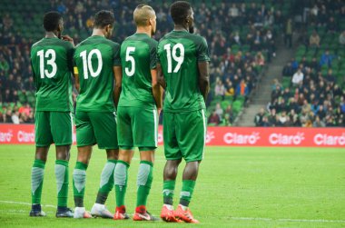 Krasnodar, Rusya - 14 Kasım 2017: Duvar futbol oyuncuları 