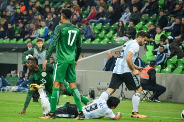 Krasnodar, Rusya - 14 Kasım 2017: Enzo Perez () sırasında bir 