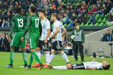 Krasnodar, Rusya - 14 Kasım 2017: Enzo Perez () sırasında bir 