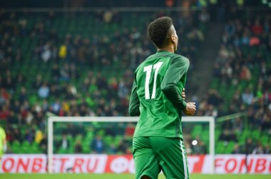 Krasnodar, Rusya - 14 Kasım 2017: Tyronne Ebuehi sırasında bir f