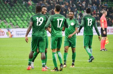 Krasnodar, Rusya - 14 Kasım 2017: Futbolcuların n