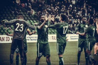 Krasnodar, Rusya - 14 Kasım 2017: Futbolcuların n