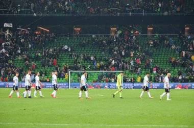Krasnodar, Rusya - 14 Kasım 2017: Futbolcuların n