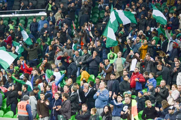 Partita amichevole tra le squadre nazionali di Argentina e Nigeria — Foto Stock