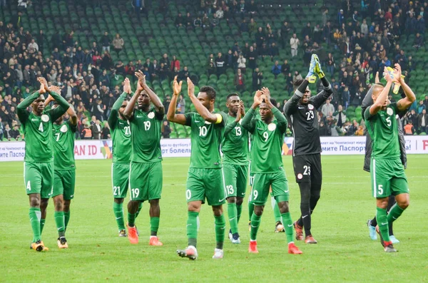 Krasnodar, Rusya - 14 Kasım 2017: Futbolcular milletin