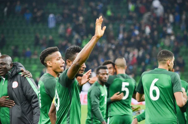 Partido amistoso entre las selecciones de Argentina y Nigeria — Foto de Stock