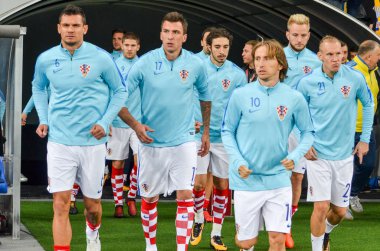 Kiev, Ukrayna - 09 Ekim 2017: Futbol oyuncuları Emili23cinsiyet