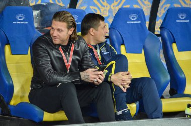 Kiev, Ukrayna - 09 Ekim 2017: Andriy Voronin FIFA sırasında