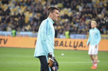 Kiev, Ukrayna - 09 Ekim 2017: Lovre Kalinic FIFA sırasında 