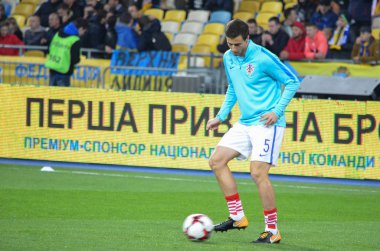 Kiev, Ukrayna - 09 Ekim 2017: Matej Mitrovic FIFA sırasında