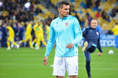 Kiev, Ukrayna - 09 Ekim 2017: Dejan Lovren sırasında FIFA W