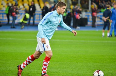 Kiev, Ukrayna - 09 Ekim 2017: Andrej Kramaric Fif sırasında