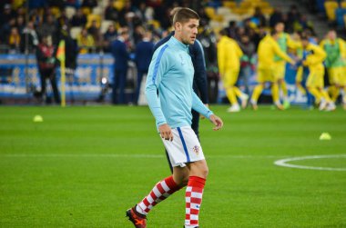 Kiev, Ukrayna - 09 Ekim 2017: Andrej Kramaric Fif sırasında