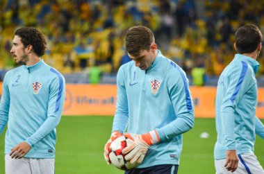 Kiev, Ukrayna - 09 Ekim 2017: Dominik Livakovic F sırasında
