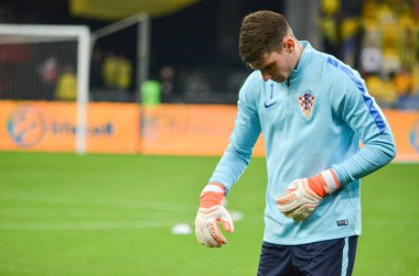 Kiev, Ukrayna - 09 Ekim 2017: Dominik Livakovic F sırasında