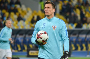 Kiev, Ukrayna - 09 Ekim 2017: Lovre Kalinic FIFA sırasında 