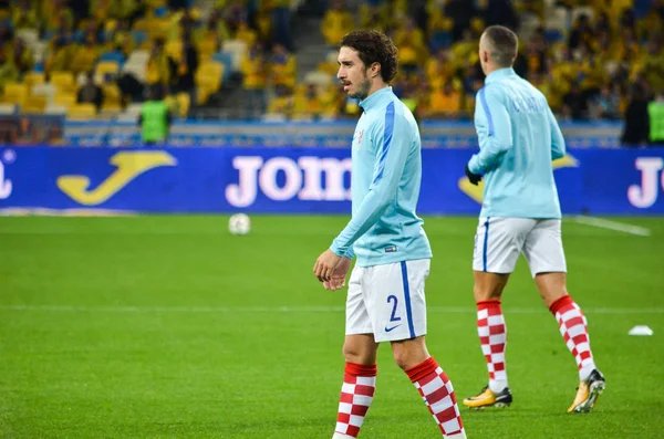 Kiev, Ukrayna - 09 Ekim 2017: Sime Vrsaljko (C) F sırasında