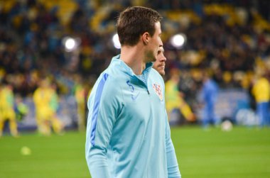 Kiev, Ukrayna - 09 Ekim 2017: Matej Mitrovic FIFA sırasında