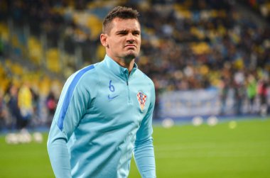 Kiev, Ukrayna - 09 Ekim 2017: Dejan Lovren sırasında FIFA W