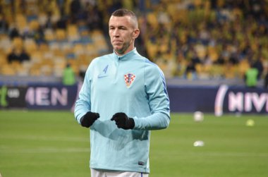 Kiev, Ukrayna - 09 Ekim 2017: Ivan Perisic sırasında FIFA W