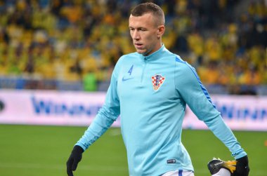 Kiev, Ukrayna - 09 Ekim 2017: Ivan Perisic sırasında FIFA W