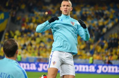 Kiev, Ukrayna - 09 Ekim 2017: Ivan Perisic sırasında FIFA W