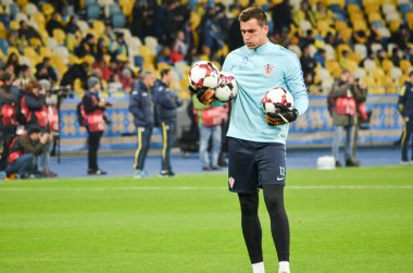 Kiev, Ukrayna - 09 Ekim 2017: Lovre Kalinic FIFA sırasında 