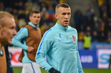 Kiev, Ukrayna - 09 Ekim 2017: Ivan Perisic sırasında FIFA W