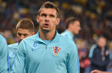 Kiev, Ukrayna - 09 Ekim 2017: Dejan Lovren sırasında FIFA W