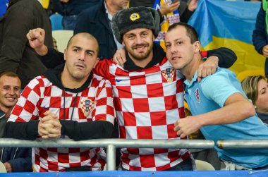 Kiev, Ukrayna - 09 Ekim 2017: Fan Hırvat Milli t