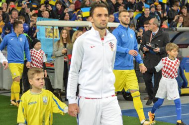 Kiev, Ukrayna - 09 Ekim 2017: Milan Badelj sırasında FIFA W