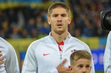 Kiev, Ukrayna - 09 Ekim 2017: Andrej Kramaric Fi sırasında