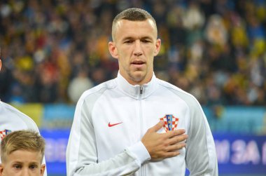 Kiev, Ukrayna - 09 Ekim 2017: Ivan Perisic sırasında FIFA W