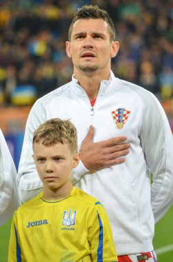 Kiev, Ukrayna - 09 Ekim 2017: Dejan Lovren sırasında FIFA W